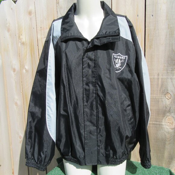 Vintage Jeff Hamilton NFL Oakland Las Vegas Raiders Jacket Size XXL